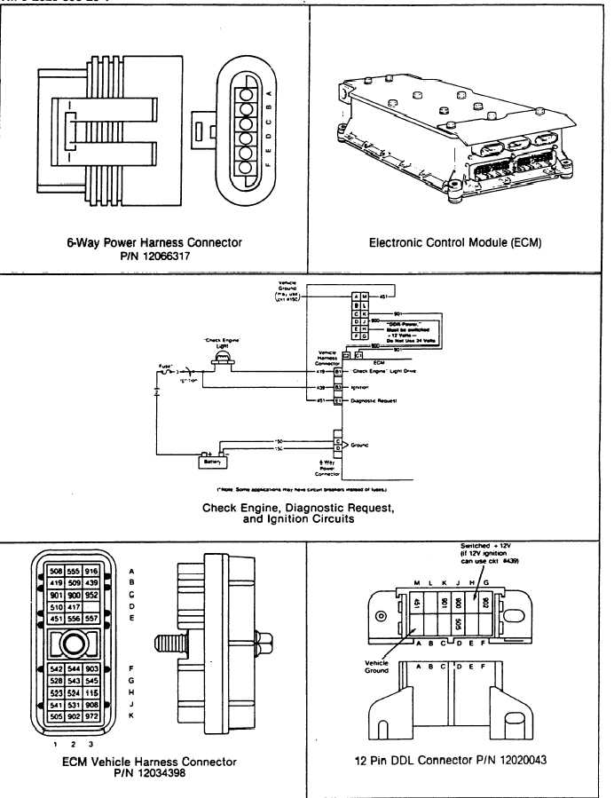 6-way power harness connector p/n 12066317 detroit diesel series 60 ecm wiring diagram 