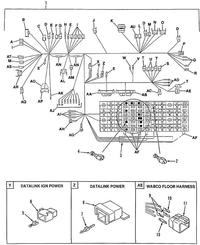 Figure 106. Main Cab Wiring Harness (M916A2, M917A1's) (Sheet 1 of 3)